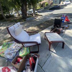 IKEA Chair And Ottoman 