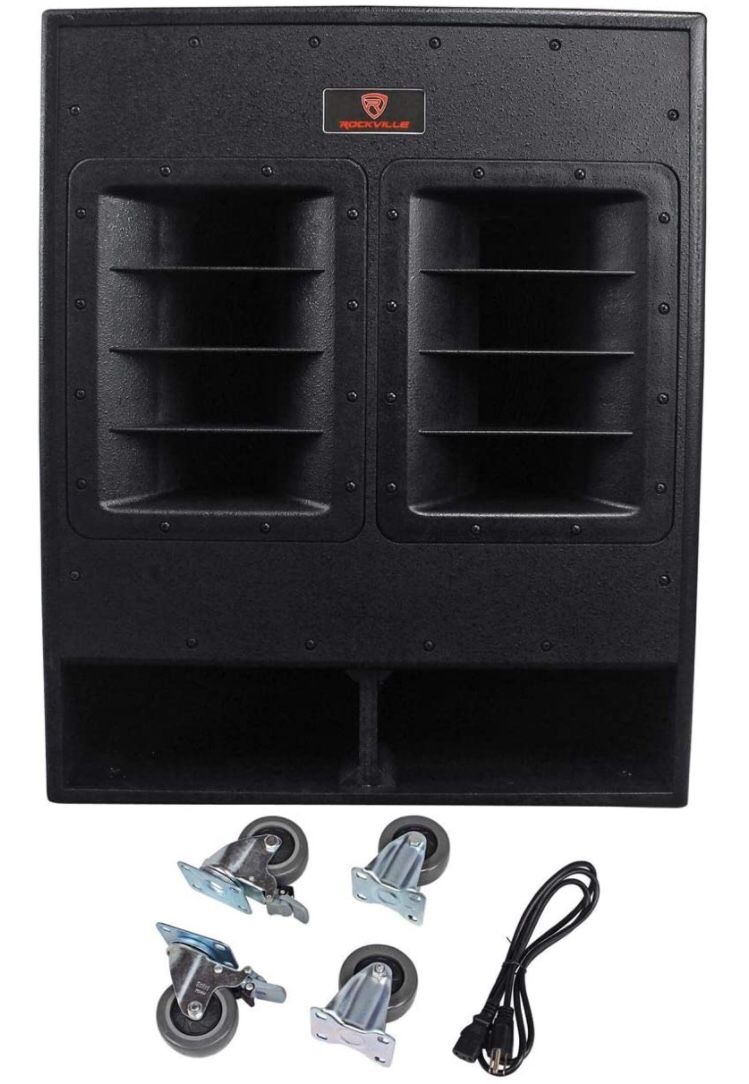 Rockville RBG18FA 18" 3000w Active Powered Pro Subwoofer Folded Horn PA/DJ Sub.