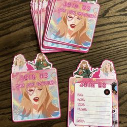 20 Count Taylor Swift Birthday invitations 
