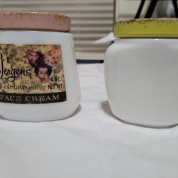 Vintage lotion jars