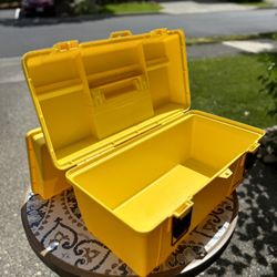TrueValue Lightly Used Yellow Toolbox 
