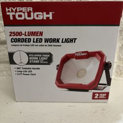 Hyper Tough 2500 Lumen Corded LED Work Light, Powder Coating