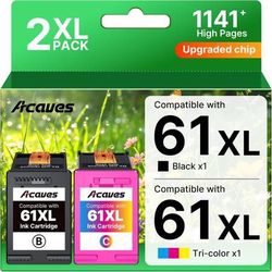 new 61XL Ink Cartridge Replacement for HP Ink 61 HP 61 Ink Cartridge Combo Pack Fit for HP Envy 5 OfficeJet 2 4 Deskjet 2540 3