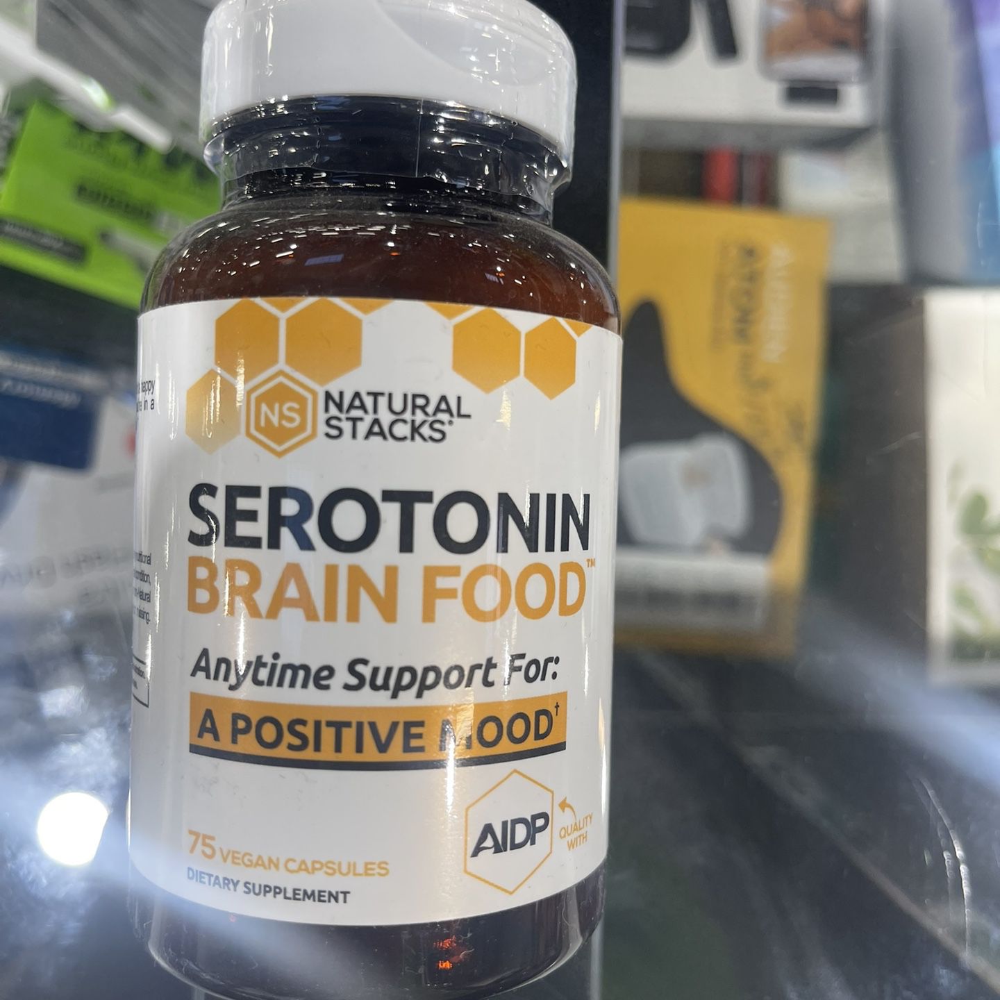 NATURAL STACKS Serotonin Brain Food w/L-Tryptophan & Rhodiola Rosea