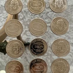 1994-95 SF 'Then & Now' 49ers Limited Edition Coins Randy Cross 