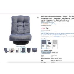 Light Blue Lazy Sofa Chair Condition: 70% new 