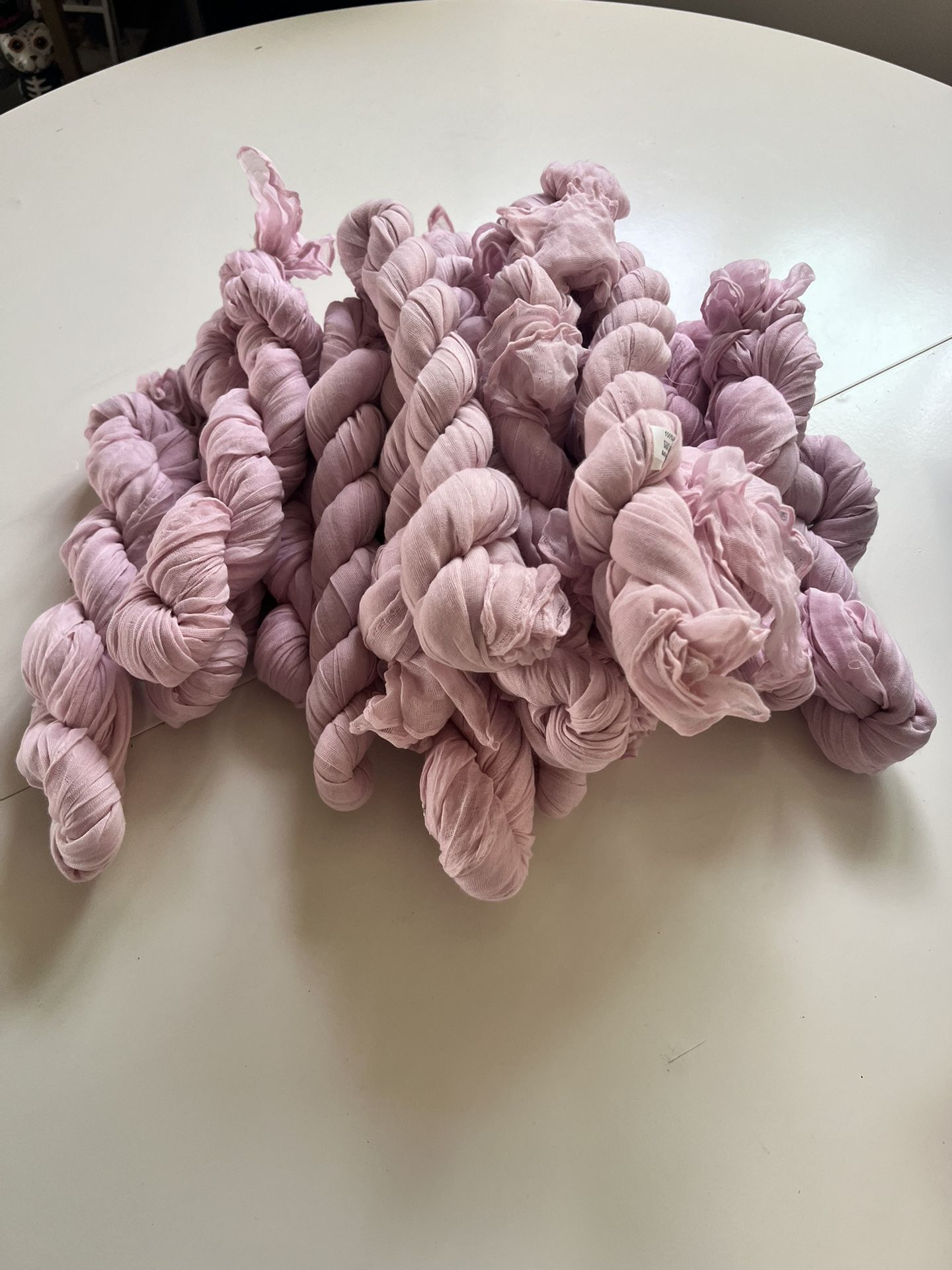 Cheesecloth Table Decorations. 20 Pink And 15 Blue