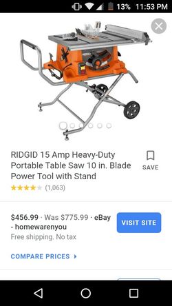 Ridgid table saw