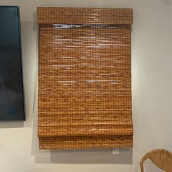 Custom Made Rattan Roman Shades 