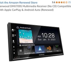 Kenwood DMX709S Multimedia Receiver (No CD) Compatible with Apple CarPlay & Android Auto