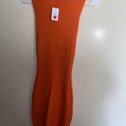 Orange Sleeveless Dress