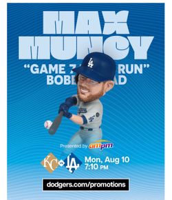 8/10 Dodger Tix Max Muncy Bobblehead Giveaway