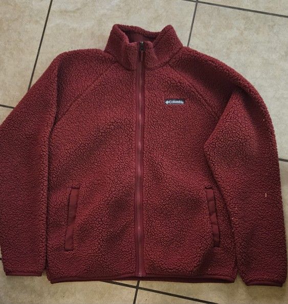 Burgundy Colombia fleece jacket