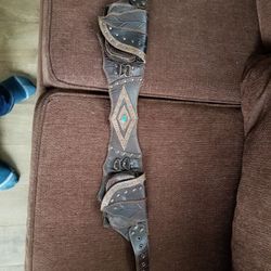 Hand made leather belt W Pockets