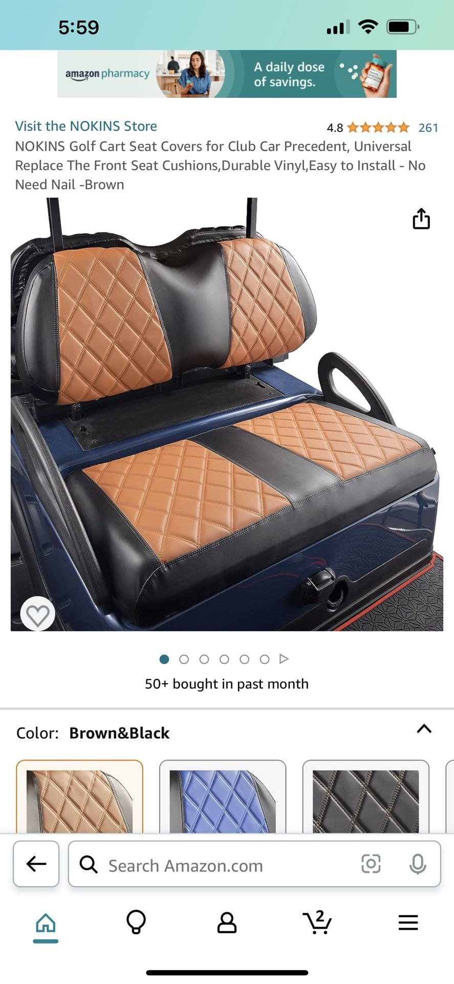 Nokins Golf Cart Seat Cover