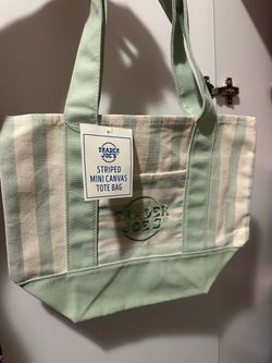 Striped Mini Canvas Trader Joe’s Tote Bags