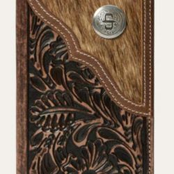 SUPER SPECIAL ONLY SATURDAY AND SUNDAY  STETSON VINTAGE BROWN CHECK BOOK,  BRAND NEW,  ORIGINAL LEATHER,  