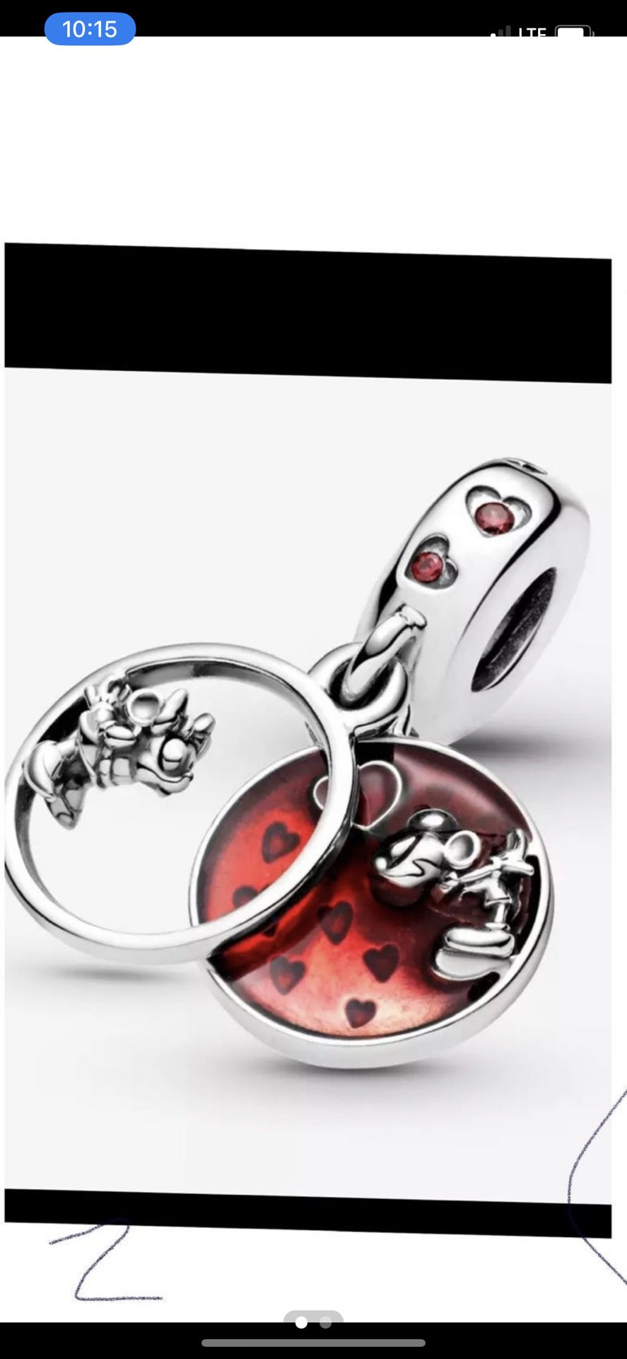 Mickey And Minnie Bracelet Charm