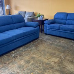 Sofa And Love Seat Blue