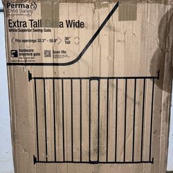Extra Tall. Extra Wide. White Superior Gate.