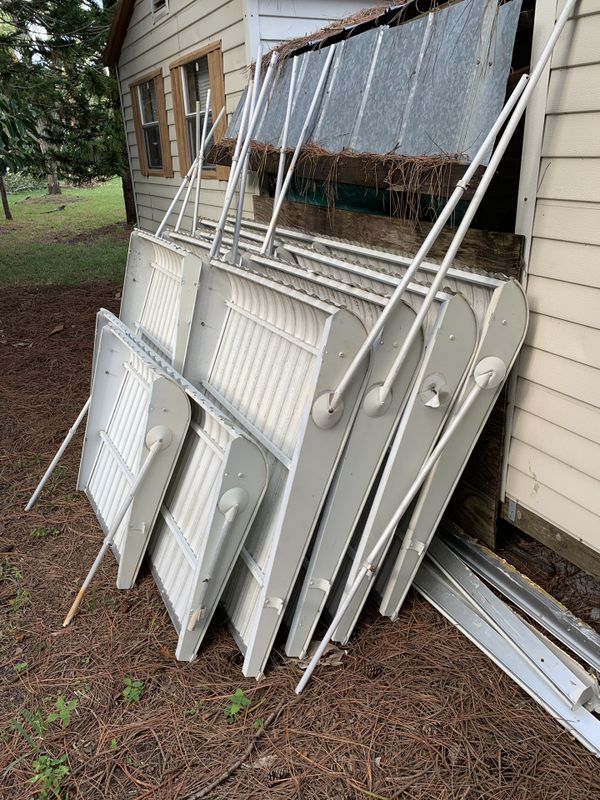 Aluminum shutters / awnings / clamshell for windows or mobile home for