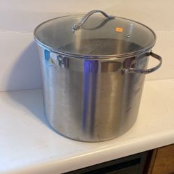 Large stainless steel pot