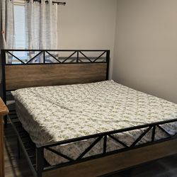 King size metal bed frame