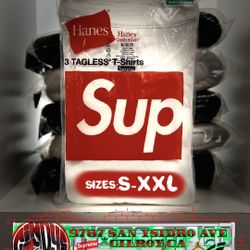 SUPREME x HANES -White T-3 Pack