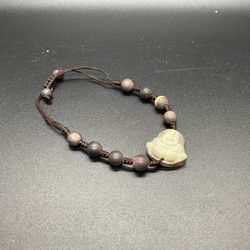 Purple Jade Buddha Bracelet (adjustable )