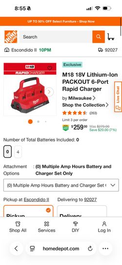 Milwaukee 6 port battery charger