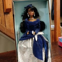 Avon Winter Velvet Barbie. African American. Never been removed from the box