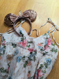 Floral Sun Dress and Disney Ears