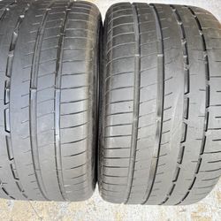 Two Premium Tires 315/30/21 Goodyear Eagle F1 Like New With 90% Left Porsche Mercedes GT