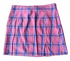 Princess Polly Mini Skirt Size 6 Plaid School Girl Retro Pink Blue Coquette Girl
