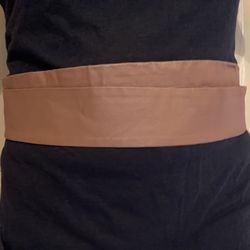 G.I.L.I. Women's Brown Genuine Leather Obi Wrap Tie Waist Belt Size M/L
