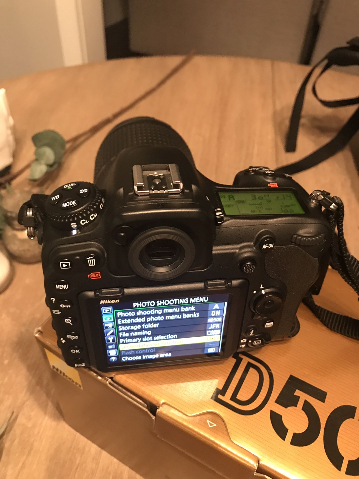 Nikon D500 camera with lense and battery grip. Like NEW
