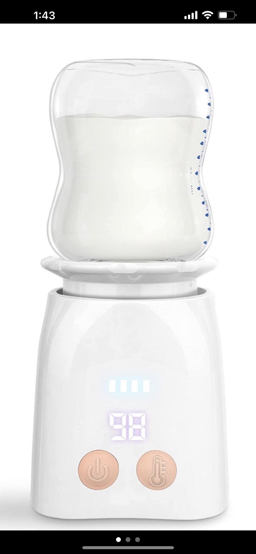 Hopebig Baby Bottle Warmer, Portable, Quick Heating