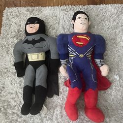 Stuffed Batman/Superman Toys
