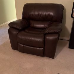 Oversized Leather Recliner 