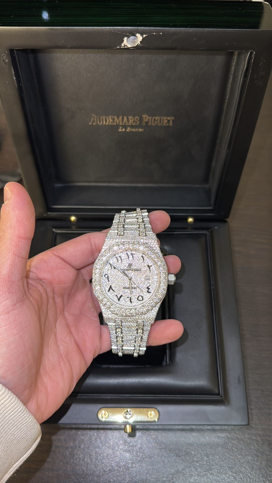 AP Royal Oak 41MM Moissanite Watch 