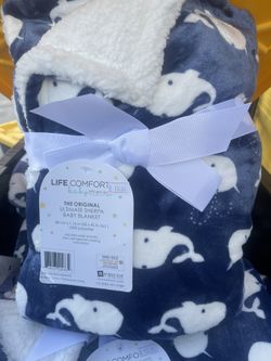 Dolphins Baby Blanket Sherpa 35 By 45