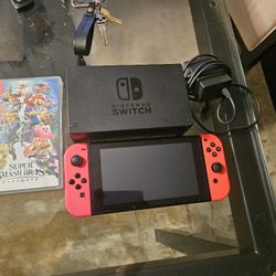 Nintendo Switch And Super Smash Bros Ultimate For Sale
