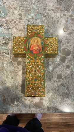 Punch Studio Decorative Angel Cross With Inside Storage
