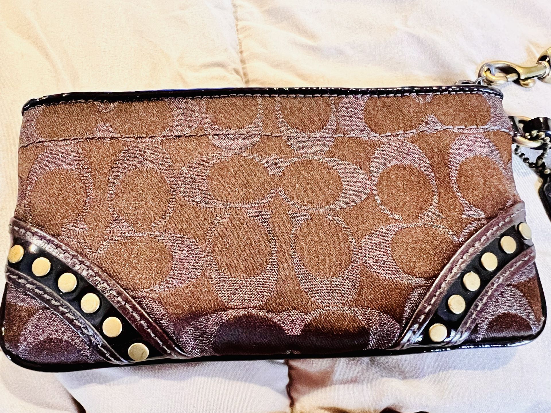 Coach Signature Logo Small Wristlet
