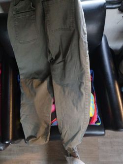 Olive Green Casual Pants