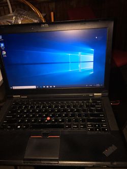 14 inches Lenovo T430. Windows 10 processor 2.60 GHz intel Core i5 500 GB hardrive 8 GB memory ram
