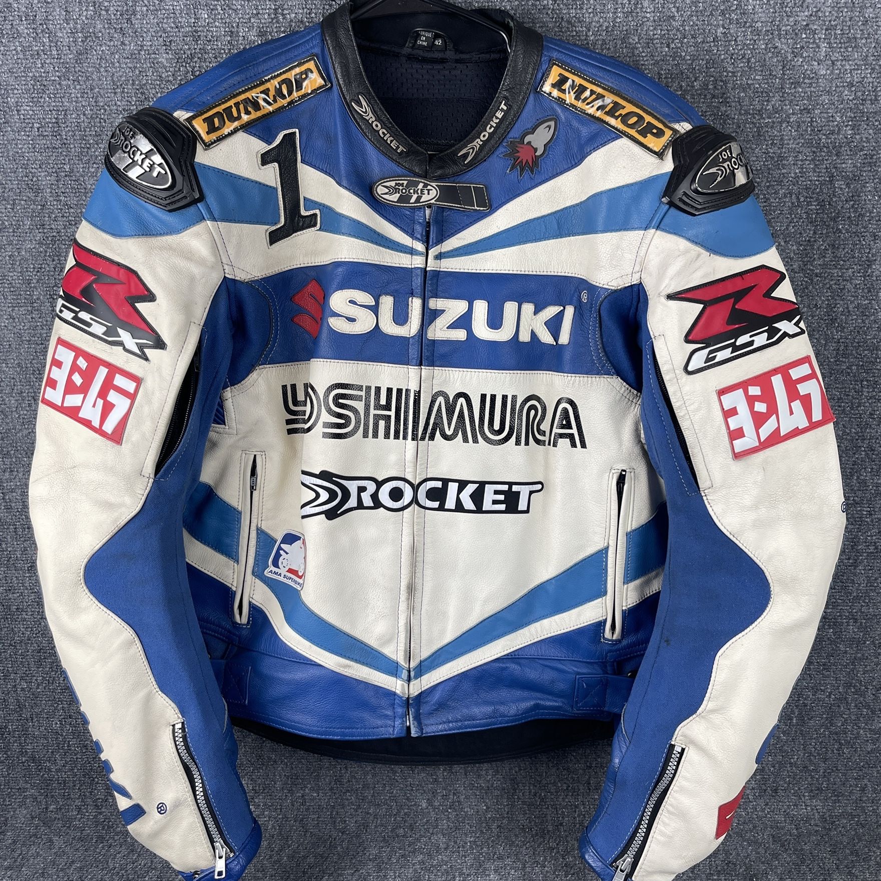 Vintage Joe rocket leather Suzuki motorcycle racing Leather jacket