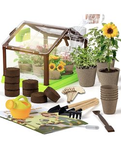 Drdocvl Plant Kit for Kids,Grow House with Irrigation System,Grow Room Garden Tools for Kids,Kids Plant Growing kit,Kids Gardening Kit Gifts for Presc