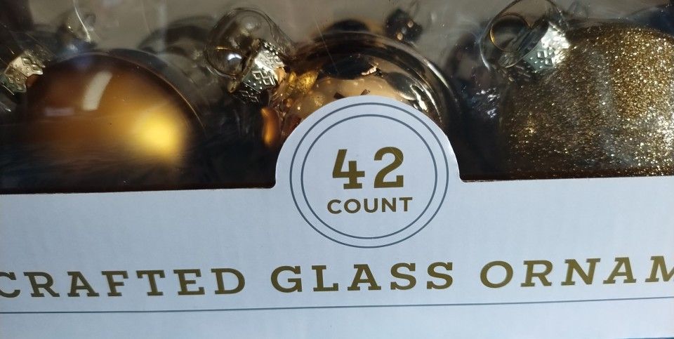 BRAND NEW Holiday Handcrafted Glass Ornaments