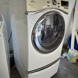 Gas Dryer With Pedestal Drawer  